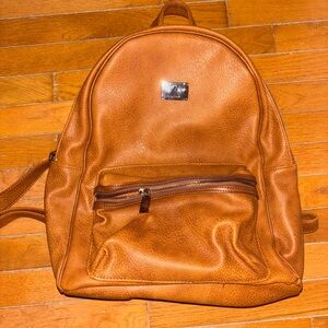 Aldo Brown Leather Backpack